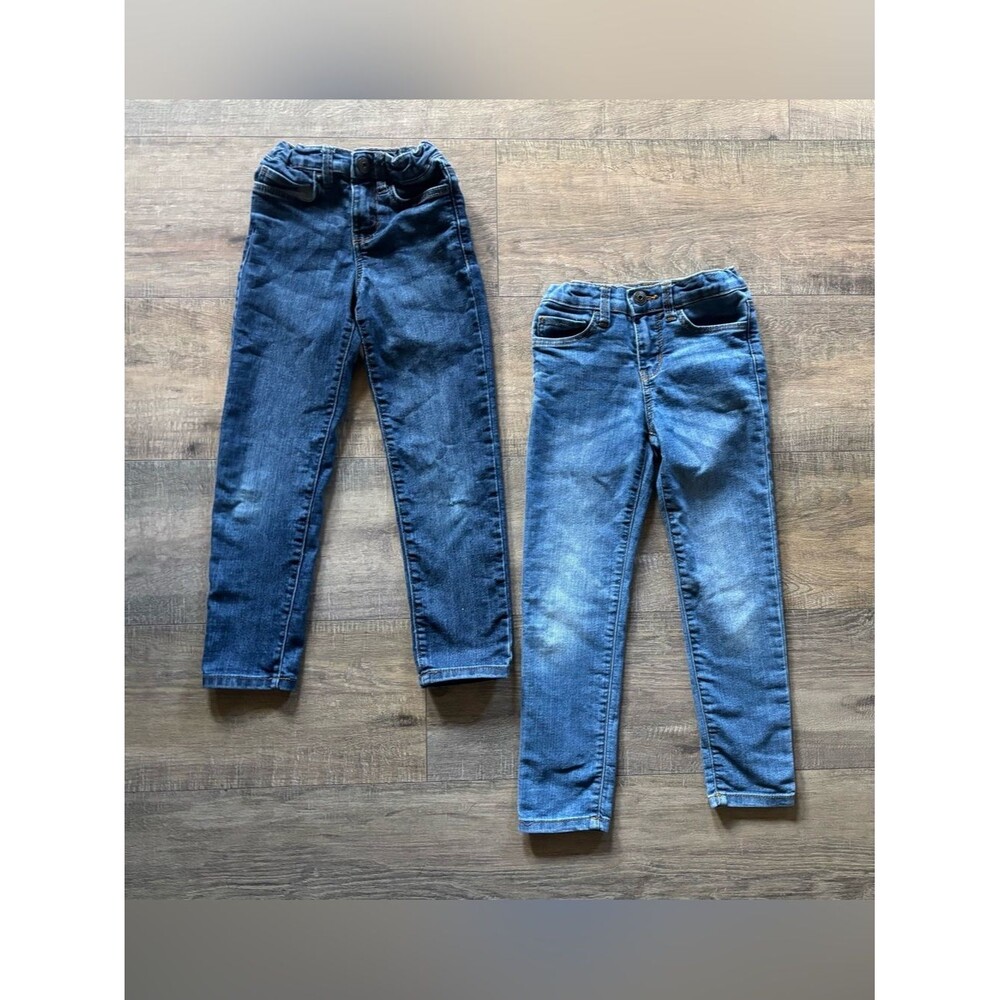 OshKosh B’Gosh Girl’s size 6/6X lot of super skinny medium wash denim blue jeans